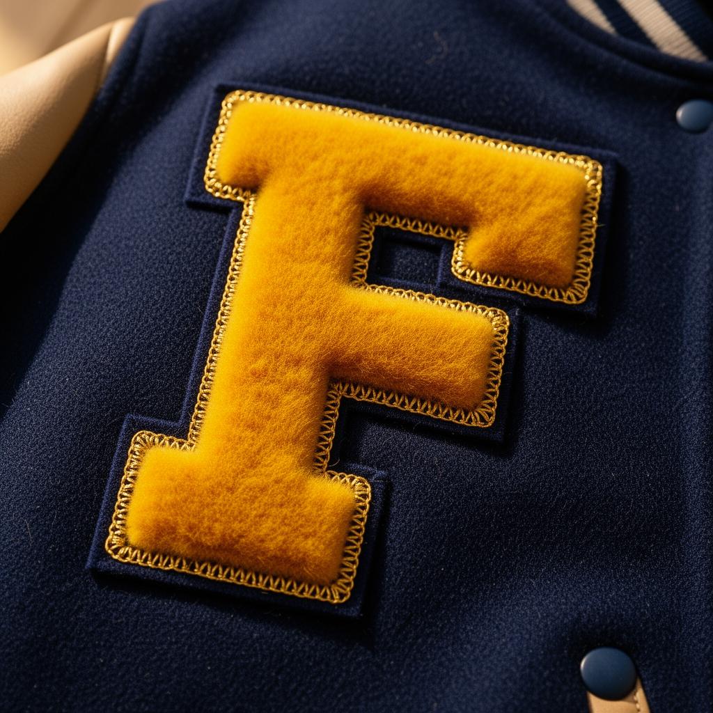 Letterman chenille — precision-stitched custom patch by Stitchwork Studio
