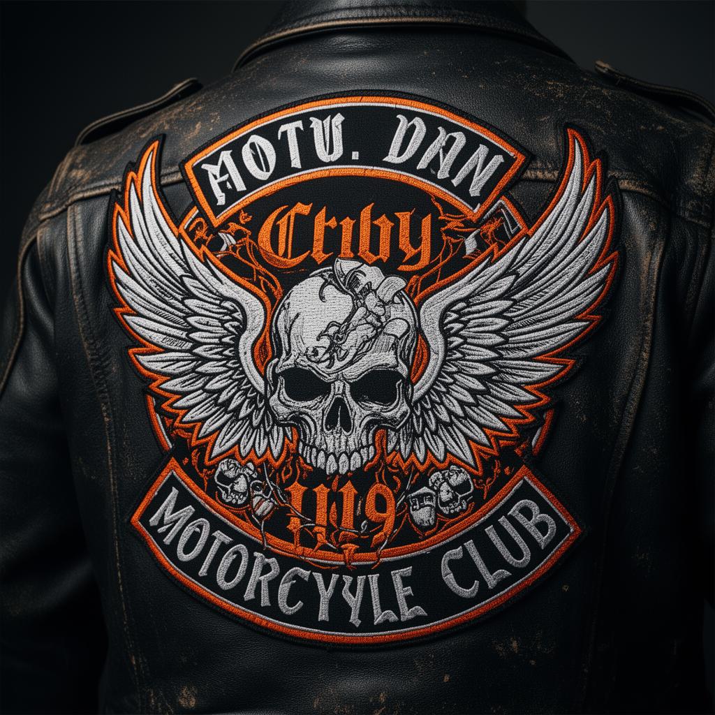 Motorcycle MC — precision-stitched custom patch by Stitchwork Studio